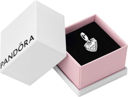 Pandora Heart & Dog Double Dangle Charm, With Gift Box in Saudi Arabia