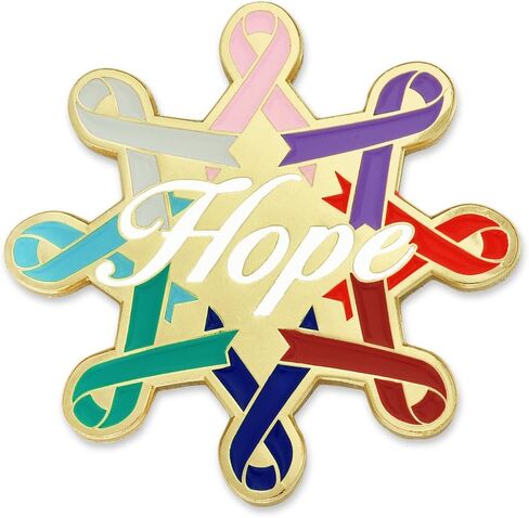 PinMart Awareness Enamel Lapel Pin – Nickel and Gold Plated Ribbon Pin – Prevention and Awareness Ribbon – Jewelry Brooch Pin with Secure Clutch Back in Saudi Arabia