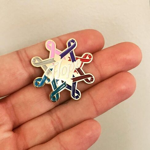 PinMart Awareness Enamel Lapel Pin – Nickel and Gold Plated Ribbon Pin – Prevention and Awareness Ribbon – Jewelry Brooch Pin with Secure Clutch Back in Saudi Arabia