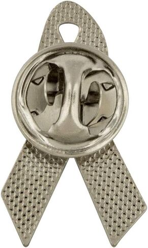 PinMart Awareness Enamel Lapel Pin – Nickel and Gold Plated Ribbon Pin – Prevention and Awareness Ribbon – Jewelry Brooch Pin with Secure Clutch Back in Saudi Arabia