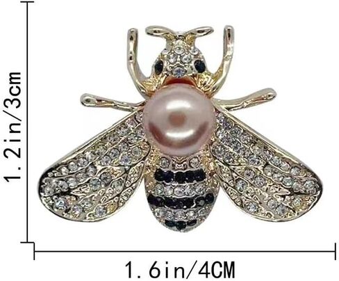 16 قطعة من دبابيس الزينة على شكل نحل العسل من جولدن فراولد، دبابيس كريستال بتصميم نحلة على شكل حشرة للنساء، معدن وخليط معدني in Kuwait