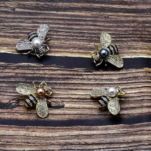 16 قطعة من دبابيس الزينة على شكل نحل العسل من جولدن فراولد، دبابيس كريستال بتصميم نحلة على شكل حشرة للنساء، معدن وخليط معدني in Kuwait