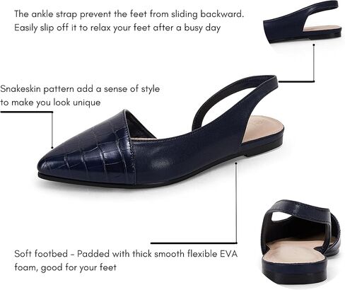 LAICIGO Women's Closed Pointed Toe Flats Slingback Low Heel Slip-on Cutout Animal Print Backless Mules Sandals in Saudi Arabia