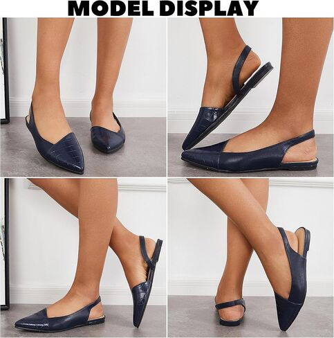 LAICIGO Women's Closed Pointed Toe Flats Slingback Low Heel Slip-on Cutout Animal Print Backless Mules Sandals in Saudi Arabia