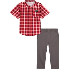 Calvin Klein boys 2 Pieces Short Sleeve Woven Shirt Set in Kuwait