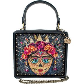 Mary Frances La Reina Top Handle Sugar Skull Handbag, Multicoloured in Kuwait