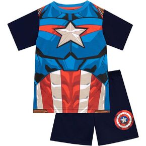 Marvel Boys' Captain America Pajamas Size 12 Black in Saudi Arabia