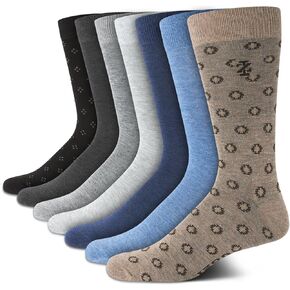 IZOD Men's Dress Socks - Lightweight Mid-Calf Crew Dress Socks (7 Pack)