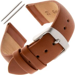 Gilden 16-24mm Unisex Padded No-Stitch Calfskin Leather Watch Band FW60