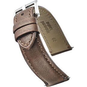 STUNNING SELECTION ALPINE Padded soft genuine waterproof leather watch band - 18mm, 20mm, 22mm, 24mm