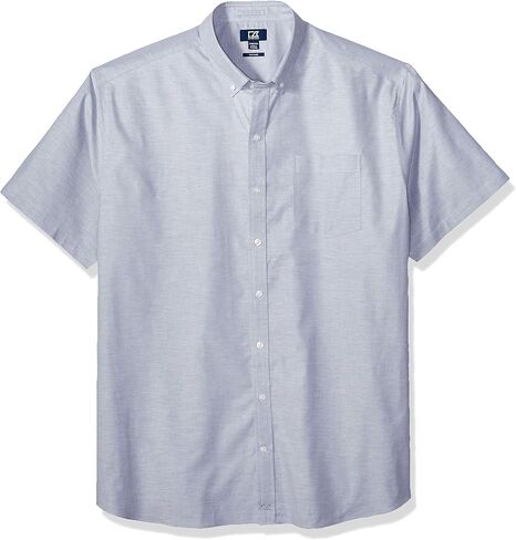 Cutter & Buck Men's Wrinkle Resistant Stretch Short Sleeve Button Down Shirt in Saudi Arabia