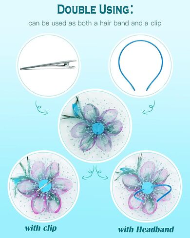 قبعة Bniksok Fascinators للنساء وعصابة رأس لحفلات الشاي على شكل زهرة in Saudi Arabia