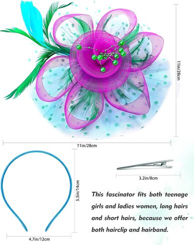 قبعة Bniksok Fascinators للنساء وعصابة رأس لحفلات الشاي على شكل زهرة in Saudi Arabia