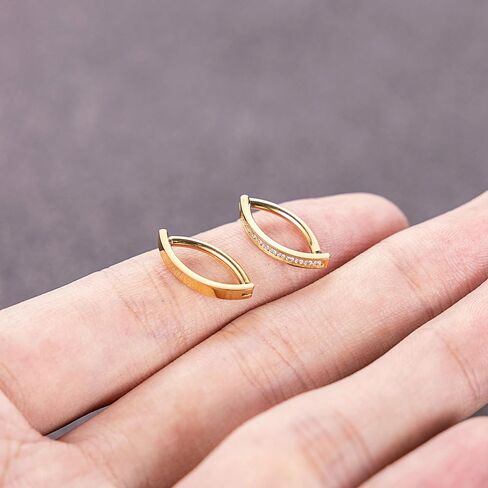 REVOLIA 2Pcs 14G G23 Solid Titanium Clicker Belly Button Rings for Women Girls Hypoallergenic Cliker Belly Rings CZ Simple Reverse Navel Rings Pure Titanium for Sensitive Skin 10/12MM in Saudi Arabia