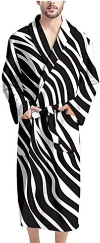 أرواب حمام رجالية من Poceacles بأكمام طويلة ورقبة على شكل حرف V مع حزام ربطة عنق وشال بيجامة كيمونو ثوب نوم in Kuwait