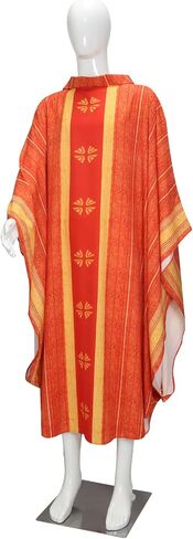 Men's Church Pastor Celebrant Chasuble Priest Vintage Robe Gown Cape Cassock Vestment White Red Green Purple in Saudi Arabia