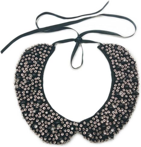 Trimscraft Collar Necklace Simulated Pearls Sequins Rhinestone Crystal Embroidery Women Clothing Costumes Bridal Webbing Dress Accessories, Rhinestone, Rhinestone in Kuwait