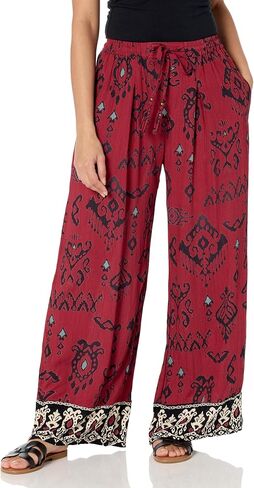 Angie Women's Tie Waist Palazzo Pants with Pockets in Kuwait