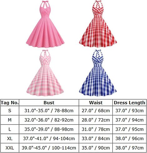 IBAKOM 50s Vintage Dress for Women Pink Gingham Dresses A-Line Retro Rockabilly Pin Up Costume 1940s Hepburn Swing Dress in Saudi Arabia