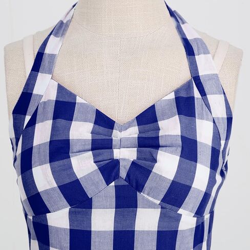 IBAKOM 50s Vintage Dress for Women Pink Gingham Dresses A-Line Retro Rockabilly Pin Up Costume 1940s Hepburn Swing Dress in Saudi Arabia