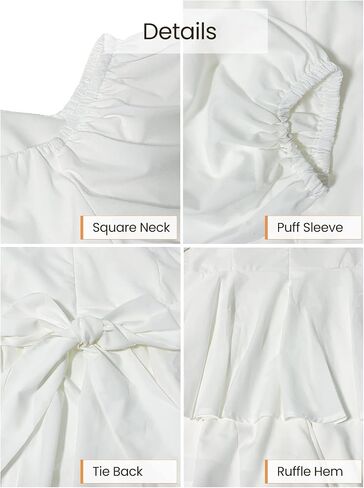 Ahtyeo Women's Casual Off Shoulder Romper Double Layer Ruffle Hem Waist Tie Short Jumpsuits Long Baggy Sleeves Mini Dress in Saudi Arabia