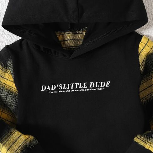 نيوتوكد طقم ملابس للاولاد الصغار مكون من سويت شيرت بغطاء راس منقوش باكمام طويلة وبنطلون مناسب كهدية للخريف والشتاء in Kuwait