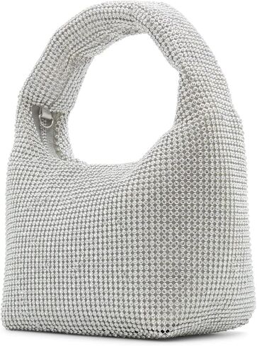 ALDO Encrusted with Precious Rhinestones, This top Handle Bag is The Perfect Plus-one for Your Most Glamorous Occasions, Silver in Kuwait