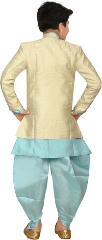 مجموعة AHHAAAAA Kids العرقية الهندية الغربية شيرواني كورتا ودوتي بانت للأولاد 474 in Kuwait