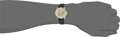 Bulova Men's Classic Sutton Automatic Skeleton Dial Brown Leather Strap Watch | 43mm | 97A138 in Saudi Arabia