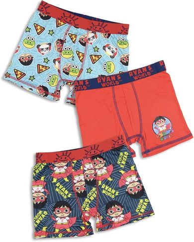 Ryans World Boys Combo Panda Red Titan Gus The Gummy Gator Character 3 Pack Athletic Boxer Briefs in Saudi Arabia