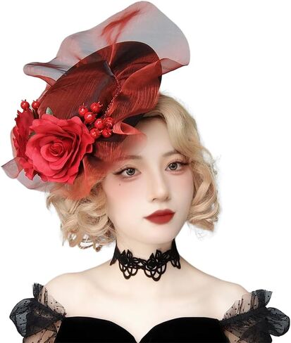 Fascinators for Women Tea Party Hats Church Halloween Headwear in Saudi Arabia