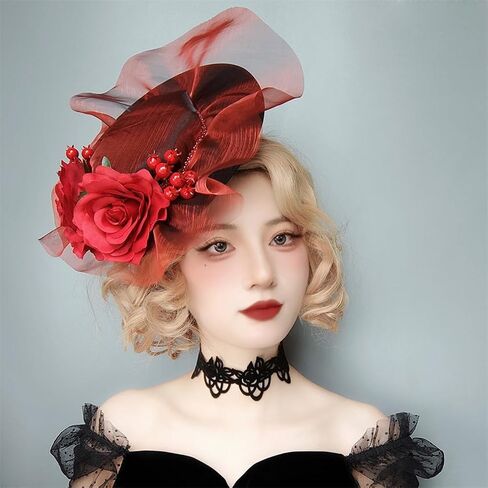 Fascinators for Women Tea Party Hats Church Halloween Headwear in Saudi Arabia