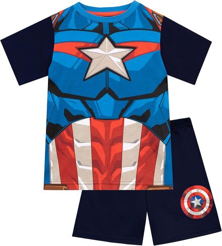 Marvel Boys' Captain America Pajamas Size 12 Black in Saudi Arabia