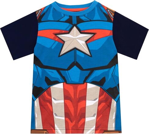 Marvel Boys' Captain America Pajamas Size 12 Black in Saudi Arabia