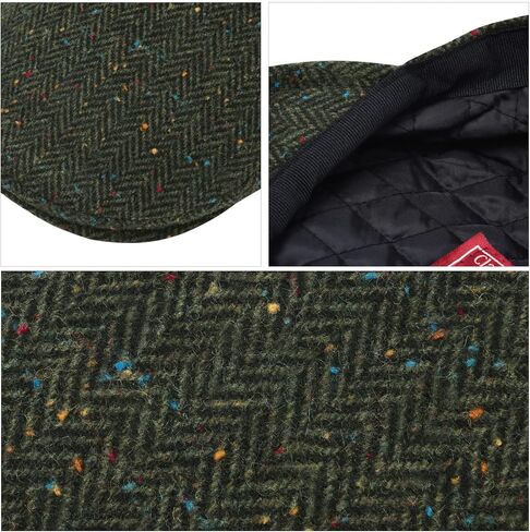 قبعة JANGOUL الرجالية الدافئة Ivy Newsboy قبعة مسطحة كلاسيكية من التويد جاتسبي كابي in Kuwait