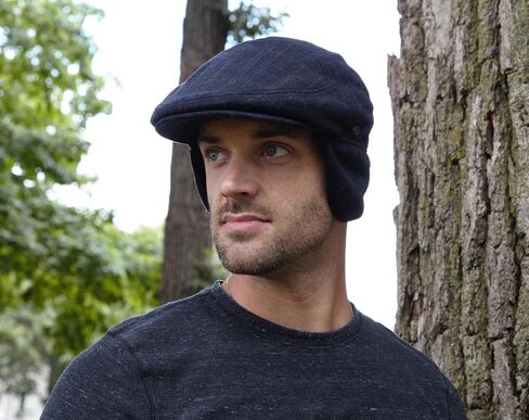 Funky Junque Newsboy Hats for Men Wool Ivy Flat Cap with Ear Flaps Fitted Winter Scally Gatsby Earflaps Driver Beret in Saudi Arabia