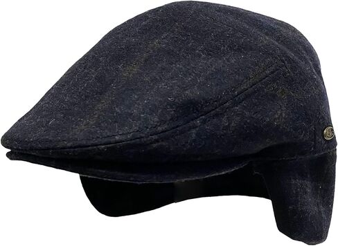 Funky Junque Newsboy Hats for Men Wool Ivy Flat Cap with Ear Flaps Fitted Winter Scally Gatsby Earflaps Driver Beret in Saudi Arabia