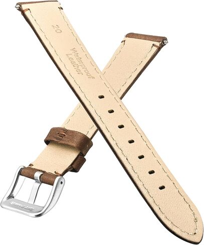 STUNNING SELECTION ALPINE Padded soft genuine waterproof leather watch band - 18mm, 20mm, 22mm, 24mm in Saudi Arabia