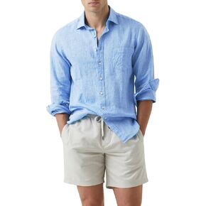 Dokotoo Men Mens Cotton Linen Button Down Shirts Casual Long Sleeve Summer Beach Shirts in Saudi Arabia