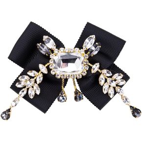 Rhinestone Bow brooches pins for Women Men Bow Tie pretie Brooch Pin Shirt Bowtie Jabot Collar for Men's Shirt Party (BV14) in Kuwait