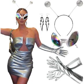 عصابة رأس LaVenty Silver UFO زي UFO Space عقال فضي Techno in Kuwait