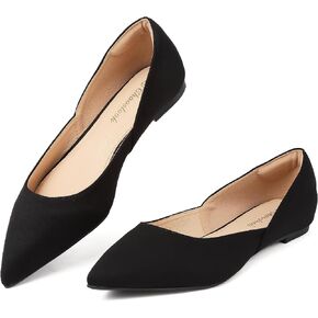 Womens Pointed Toe Black Ballet Flats Comfortable Casual Dress Flats for Women Elegant Memory Foam Flats Shoes with Party Wedding in Saudi Arabia