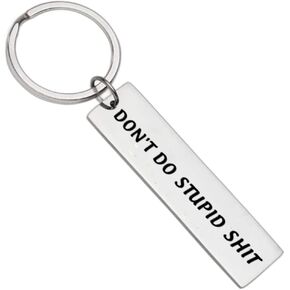 xyqcy Funny Don’t Do Stupid Keychain for Son Daughter Kids, Birthday Christmas Gifts for Teen Boys Girls New Driver from Mom Dad Parents Valentine’s Day Gift Jewelry in Kuwait