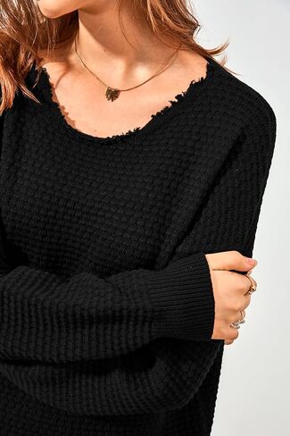 PRETTYGARDEN بلوفر نسائي خريفي 2023 فستان كاجوال بأكمام طويلة مقاس كبير بحاشية عالية ومنخفضة in Kuwait