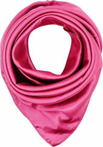 RUOLIN 35×35 inches large square women's satin silk like head scarf fashion pattern silk feeling hair sleeping wrap in Kuwait