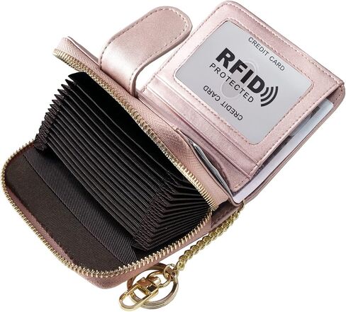 حافظة منظم وحامل بطاقات الائتمان RFID للنساء من Beurlike، محفظة جلدية للأمان in Kuwait