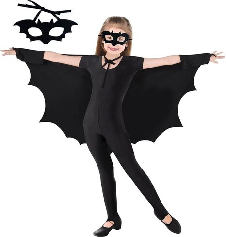 أزياء الهالوين بأجنحة الخفافيش للنساء، أجنحة الخفافيش للهالوين مع قناع العين للنساء البالغات والفتيات في الحفلات التنكرية in Kuwait