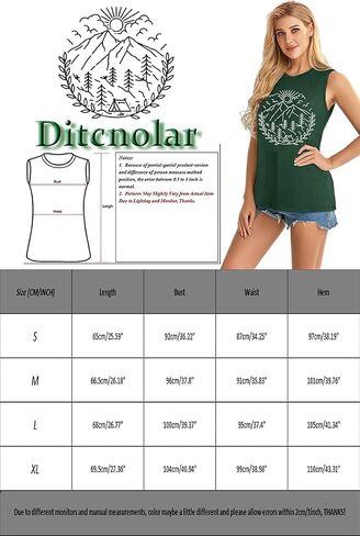 Women Hiking Camping Outdoor Tank Top Summer Mountain Nature Funny Graphic Print Round Neck Workout Athletic Sleeveless Tops in Kuwait