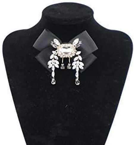 Rhinestone Bow brooches pins for Women Men Bow Tie pretie Brooch Pin Shirt Bowtie Jabot Collar for Men's Shirt Party (BV14) in Kuwait