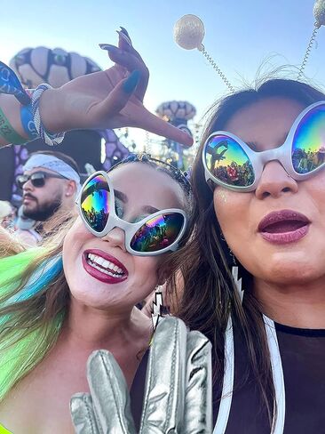 LaVenty Silver UFO Costume UFO Space Headband Silver Techno Headband in Kuwait